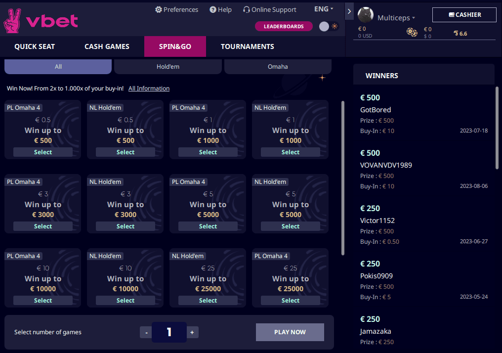 Vbet Poker: обзор, рейкбек до 80%, турниры, бонусы, играть онлайн в Украине и СНГ